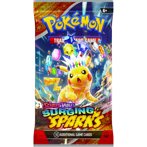 Pokemon TCG Scarlet and Violet Surging Sparks Booster Pack MAXIMUM 6 PER CUSTOMER