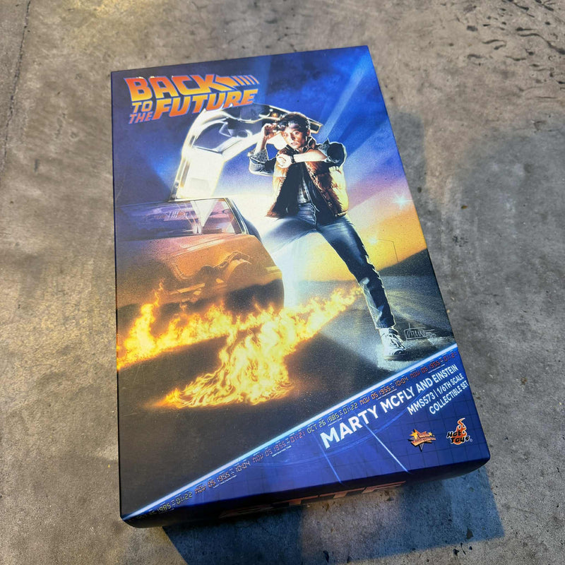 Hot Toys Back to the Future Marty McFly and Einstein 1/6 Scale Figure PRE OWNED