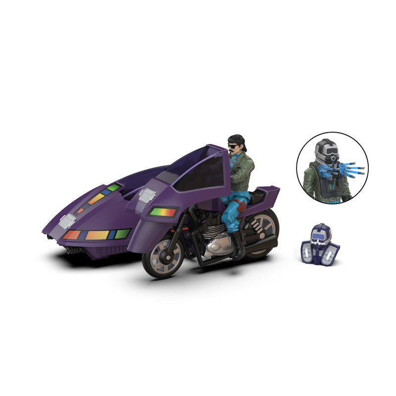 PRE-ORDER M.A.S.K. Loyal Subjects Wave 2 Stealth Submarine Cycle & Sly Rax
