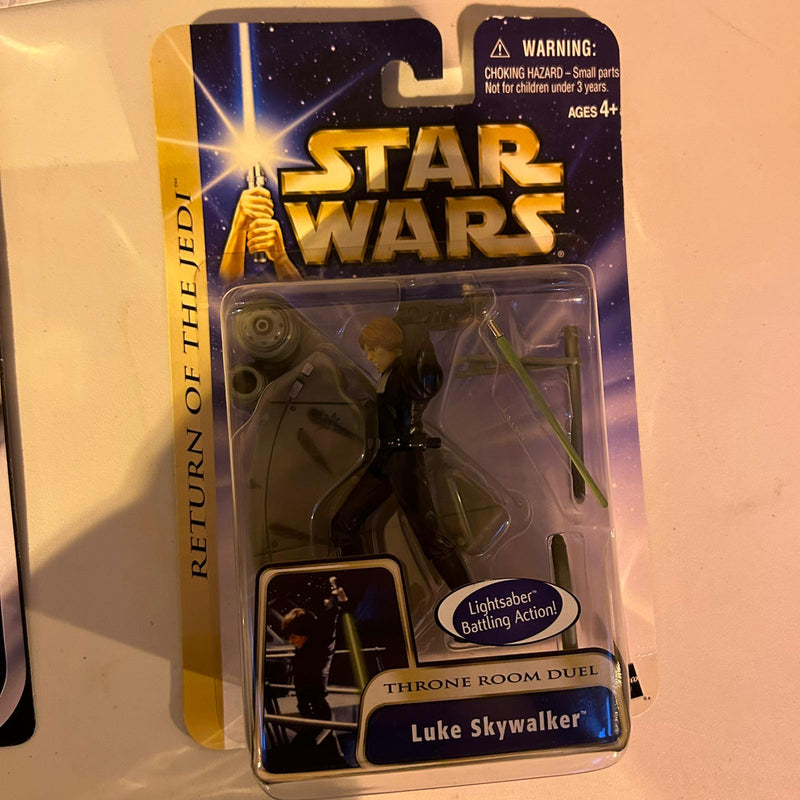 Star Wars Blue Saga Attack of the Clones Luke Skywalker Throne Room Duel