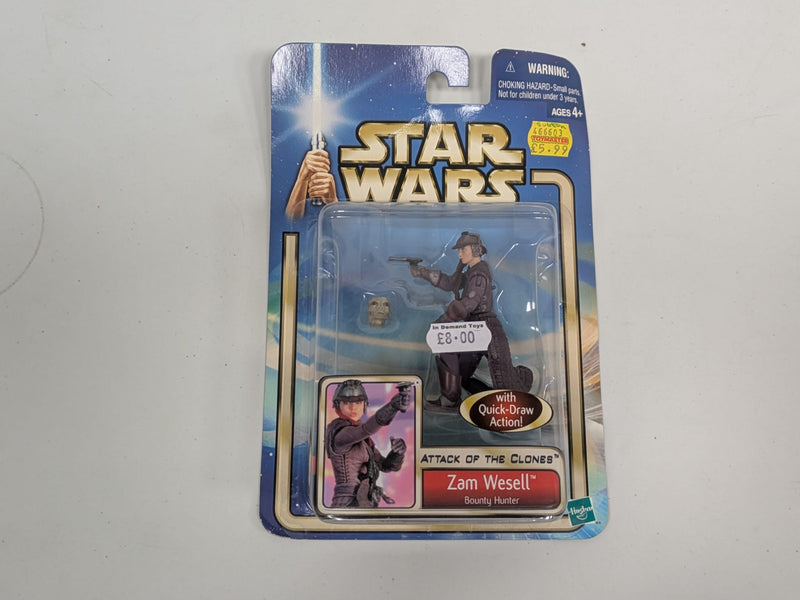 Star Wars The Saga Collection Attack Of The Clones Zam Wesell (ToyMaster Sticker)