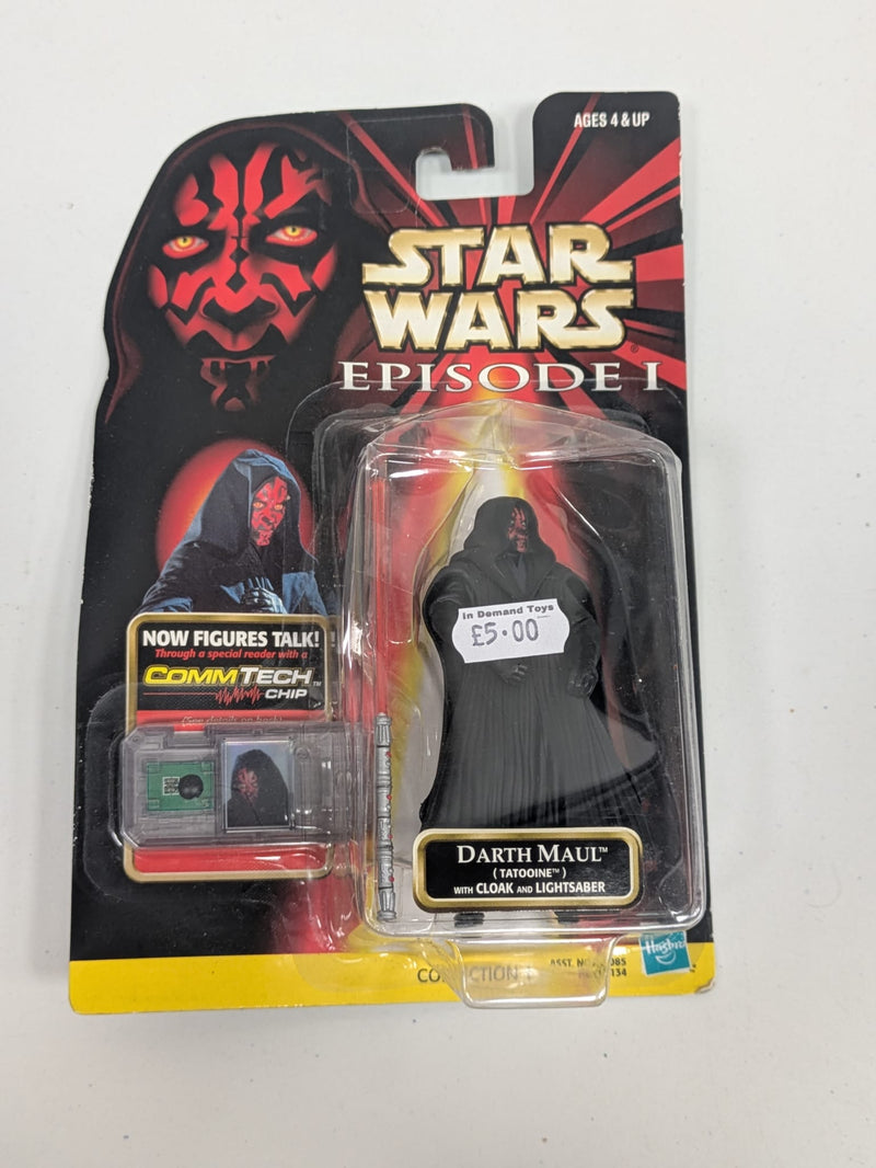 Star Wars Episode 1 Darth Maul (Tatooine) with Cloak and Lightsaber Collection 1 Commtech