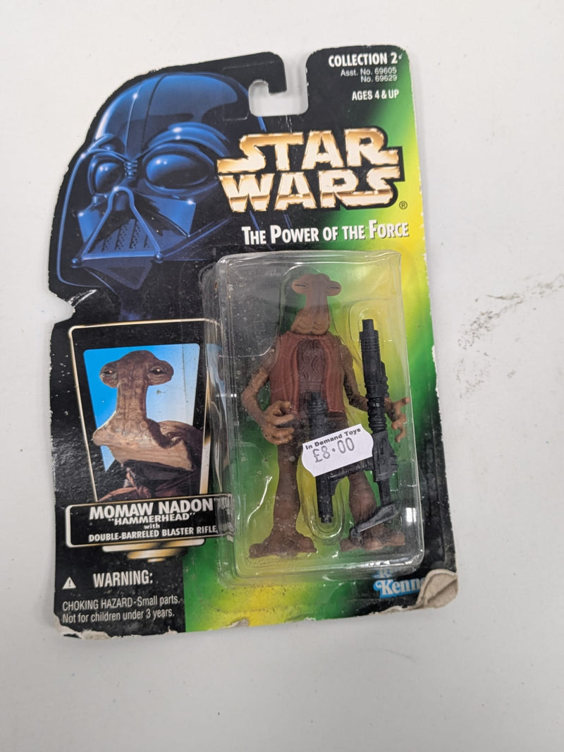 Star Wars The Power Of The Force Momaw Nadon "Hammerhead" With Double-Barreled Blaster Rifle
