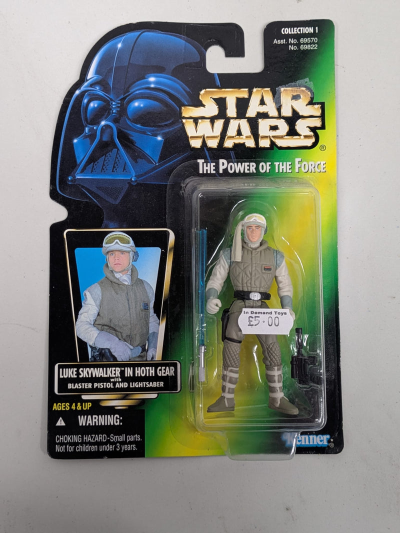 Star Wars The Power Of The Force Luke Skywalker in Hoth Gear with Blaster and Lightsaber (Collection 1)