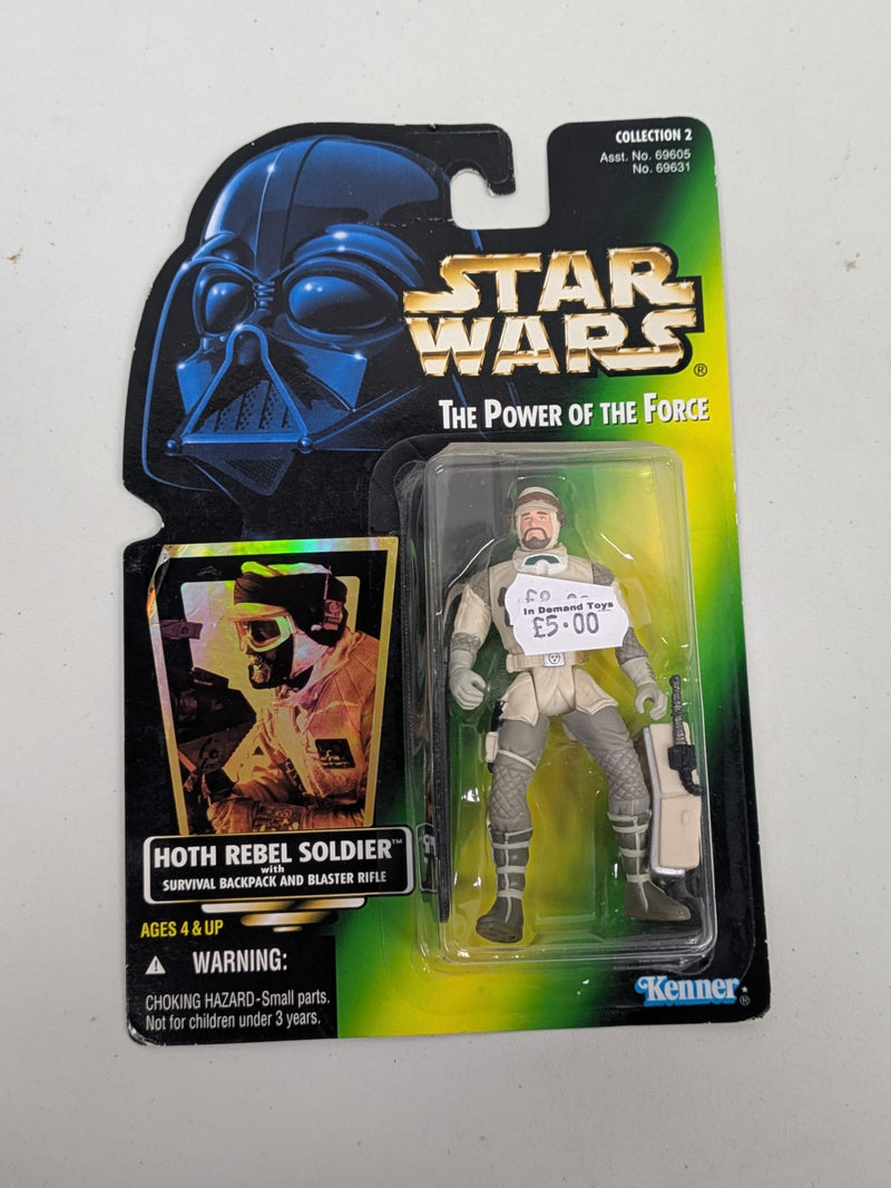 Star Wars The Power Of The Force Hoth Rebel Soldier with Survival Backback and Blaster Rifle