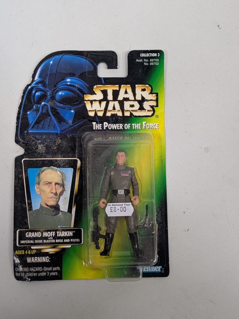 Star Wars The Power Of The Force Grand Moff Tarkin with Imperial Issue Blaster Rifle and Pistol (Collection 3)