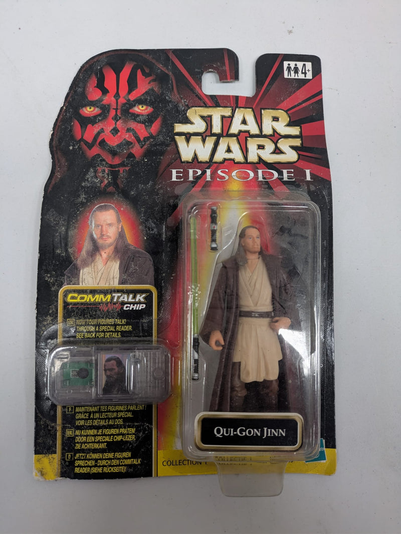 Star Wars Episode 1 Qui-Gon Jinn CommTalk Chip (Collection 1) Pagaging with extra wear