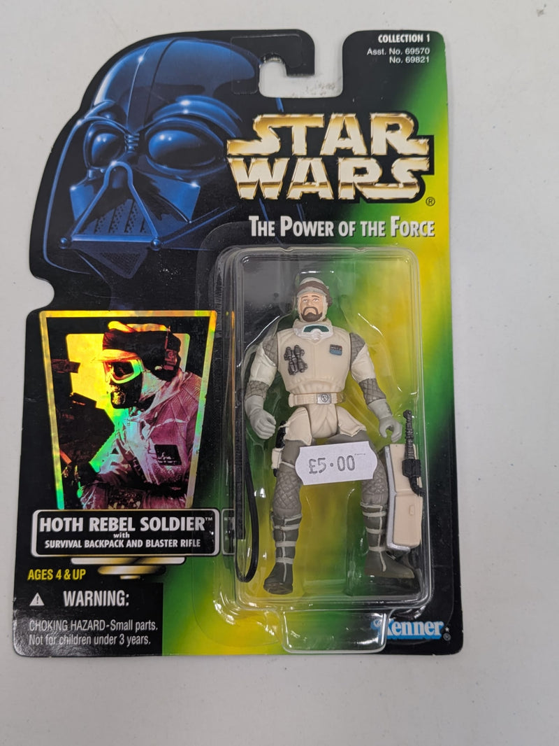 Star Wars The Power Of The Force Hoth Rebel Soldier Survival Backpack and Blaster Rifle (Collection 1) (B)