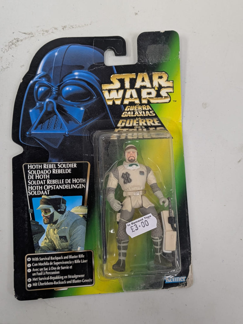 Star Wars The Power Of The Force International Hoth Rebel Soldier Survival Backpack and Blaster Rifle (b)
