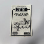 Star Wars Vintage Return Of The Jedi Jabba The Hutt Playset BOX & INSTRUCTIONS ONLY