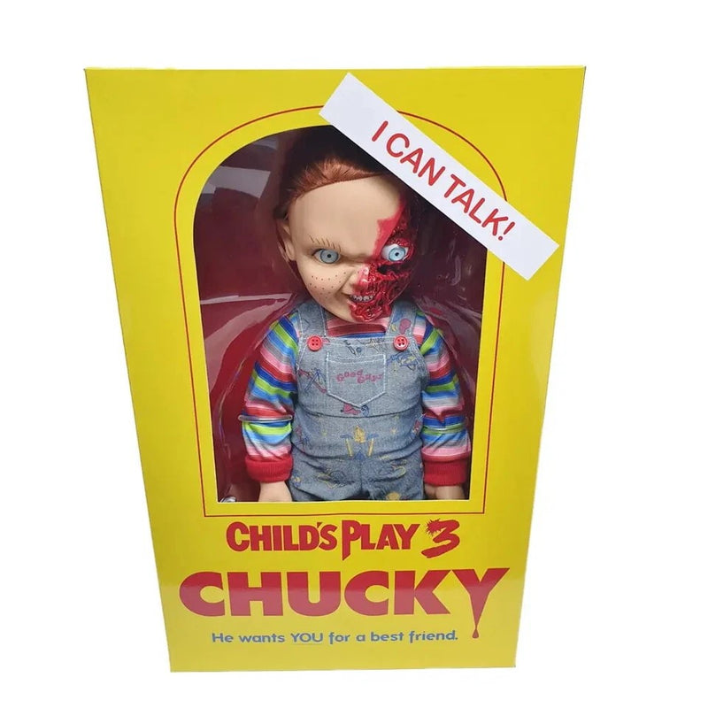 Mezco Child's Play 3 Pizza Face Talking Chucky Doll