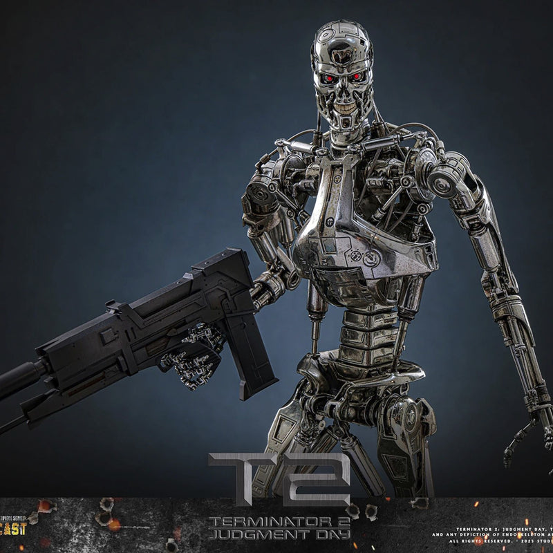 PRE-ORDER Hot Toys Terminator 2 Judgment Day Endoskeleton (Battle Damage Version) 1/6 Scale Collectible Figure IMPORT STOCK
