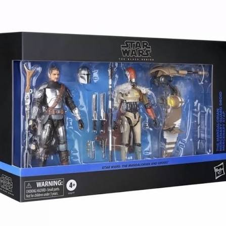 Star Wars Black Series (Mandalorian & Grogu) The Mandalorian & Droid Enforcer With STAP