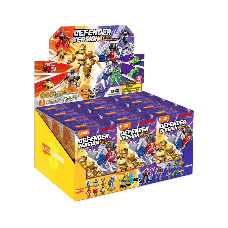 PRE-ORDER Transformers Blokees 7cm Defender Version 02 The Overthrow BOX OF 12 FIGURES