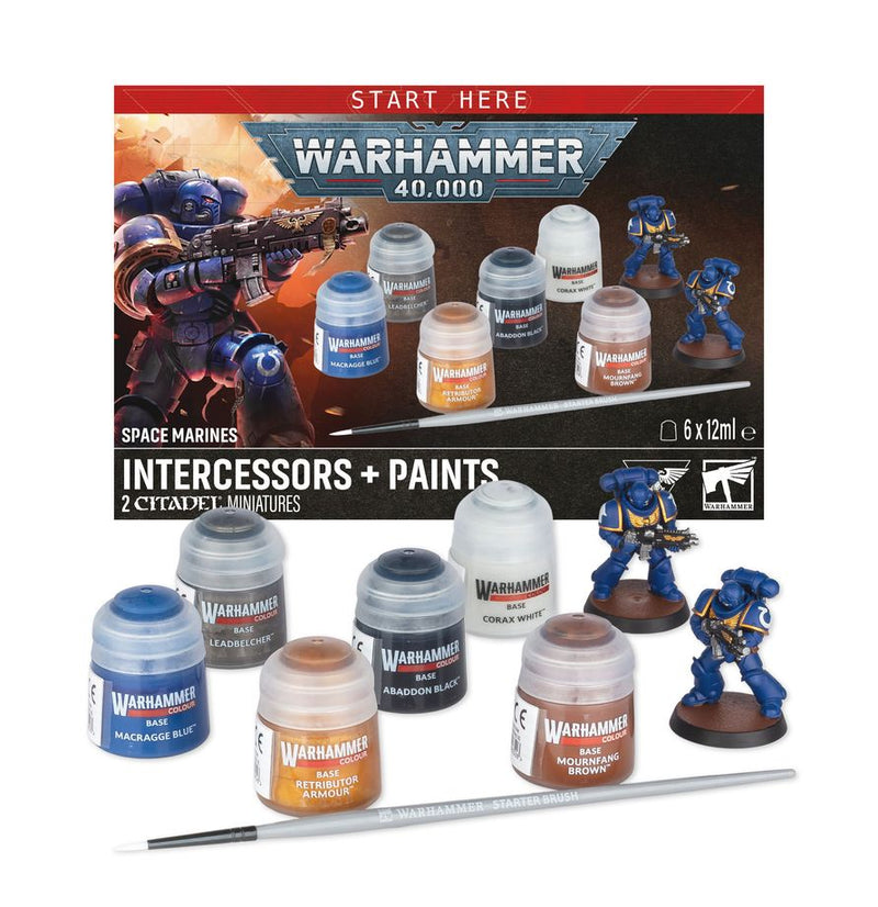 Warhammer 40k Space Marines Intercessors + Paints