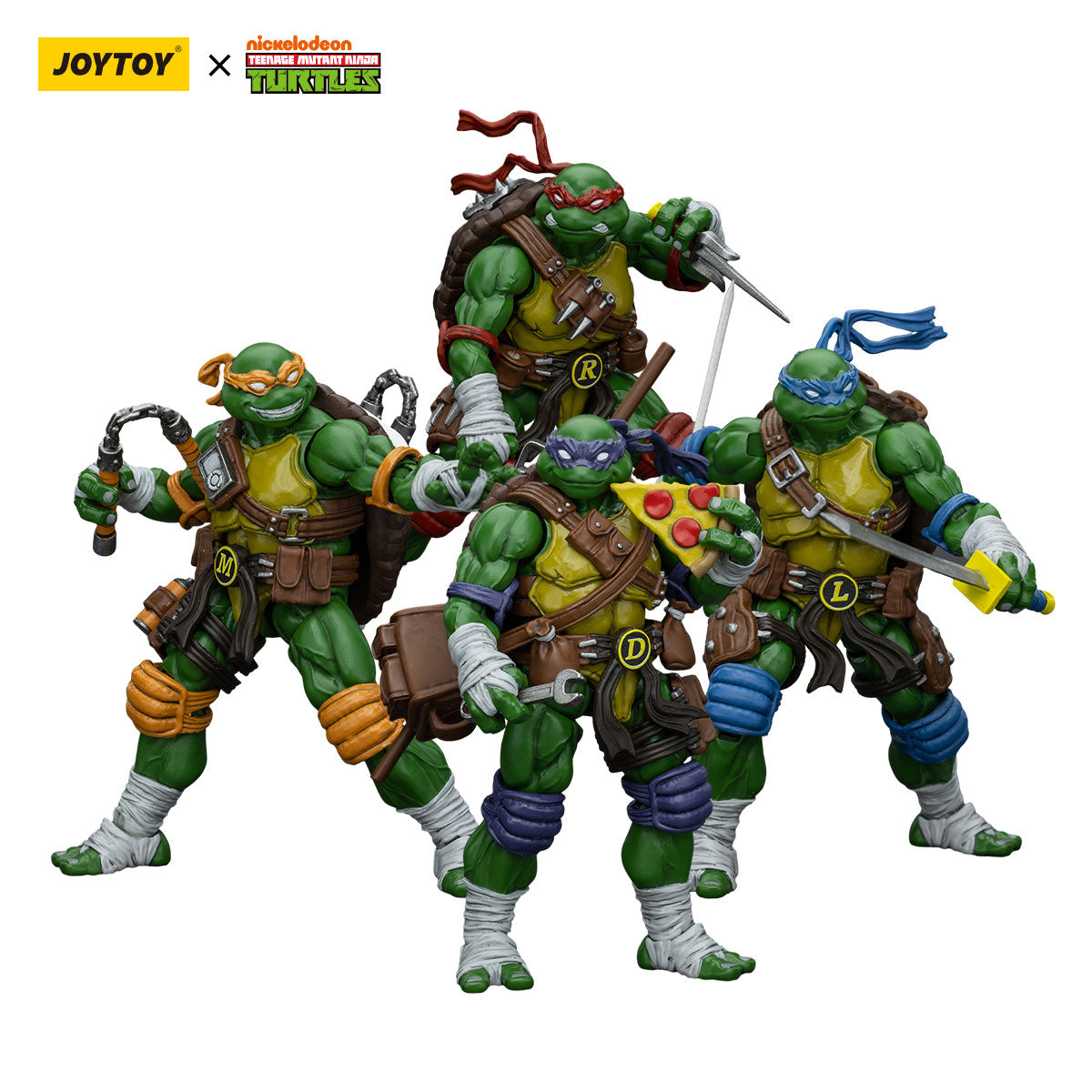 JOYTOY Teenage Mutant Ninja Turtles Set of 4 Action Figures In Demand Toys