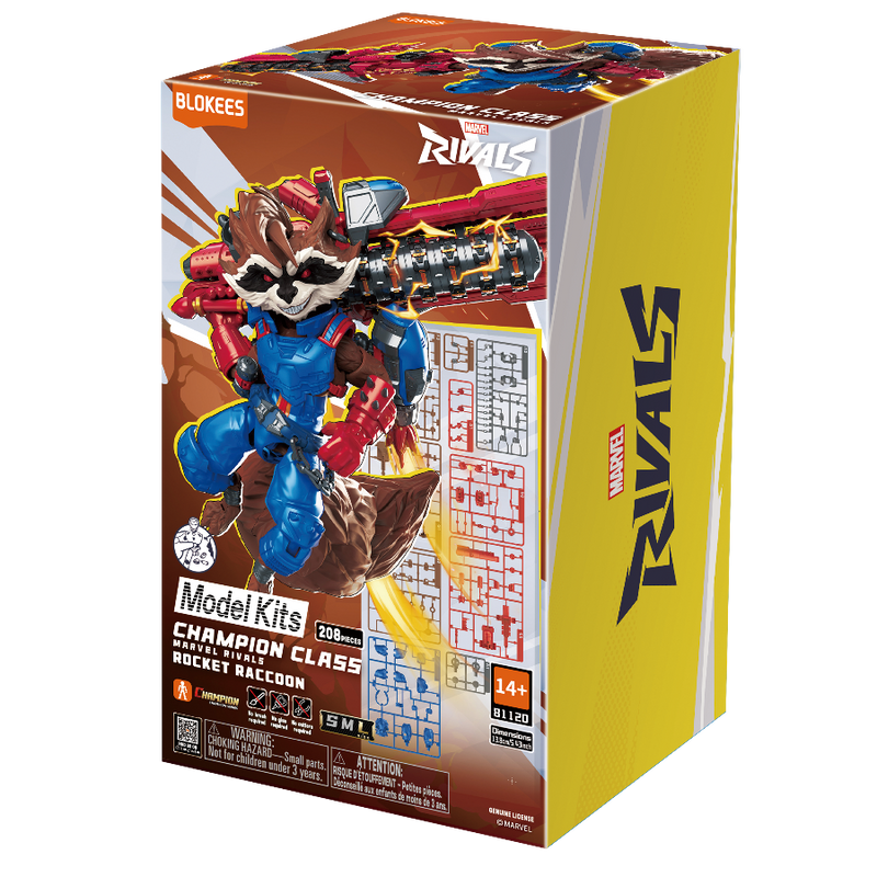 PRE-ORDER Marvel Rivals Rocket Raccoon Champion Class CC08 Blokees Model Kit