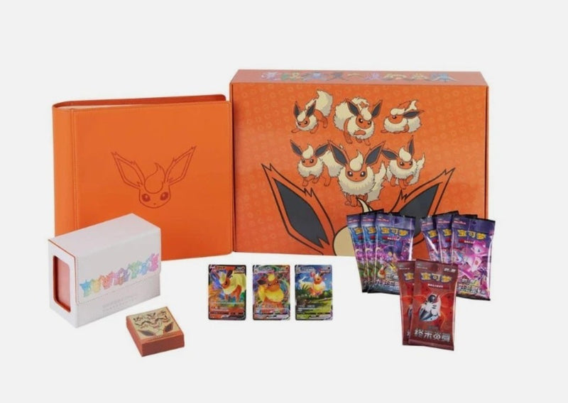 Pokémon TCG Exclusive Chinese Eevee GX Flareon Gift Box
