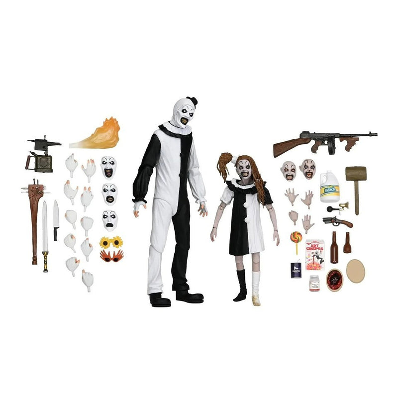 Neca Terrifier 2 7" Ultimate Art The Clown & Little Pale Girl