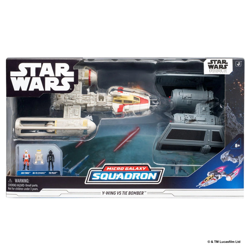 Star Wars Micro Galaxy Squadron Y-Wing VS Tie Bomber