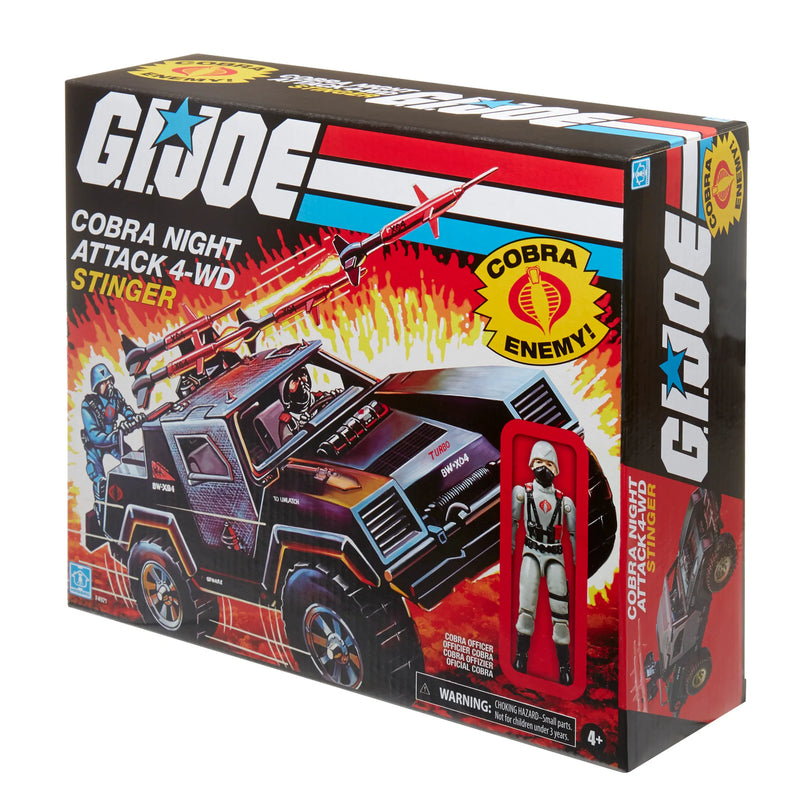 G.I. Joe Retro Cobra Night Attack 4-WD Stinger Vehicle and Figure IMPORT STOCK